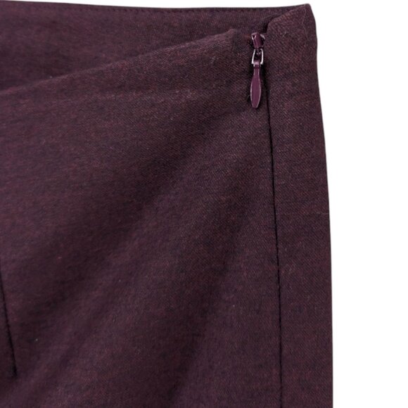 Carlisle Collection Virgin Wool Blend Pants Womens Burgundy Side Zip Lined Sz 10 - Picture 10 of 11